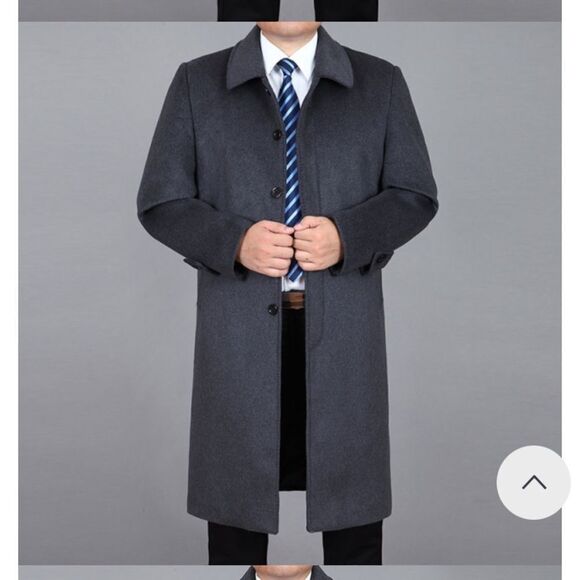 🌟MEN Wool Long Cashmere Coat🌟 - Picture 5 of 16